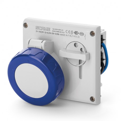 Scame 405.1683 INTERLOCKED SOCKET 2P+E IP67 16A 6h