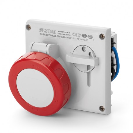 Scame 405.3287 INTERLOCKED SOCKET 3P+N+E IP67 32A 6h