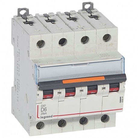 LEGRAND 409844 409844 LEGRAND MAGNET DX3 25kA D 4P 6A