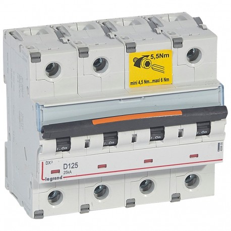 LEGRAND 409855 409855 LEGRAND MAGNET DX3 25kA D 4P 125A