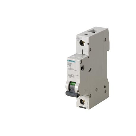 Siemens 5SJ4116-6HG40 Miniature circuit breaker 240 V 14kA, 1-pole, B, 16A, D 70 mm according to UL 489, equ..