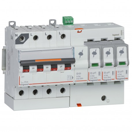 LEGRAND 412211 412211 LEGRAND LIM SOB+INT T2 20KA 3P+NG +SD