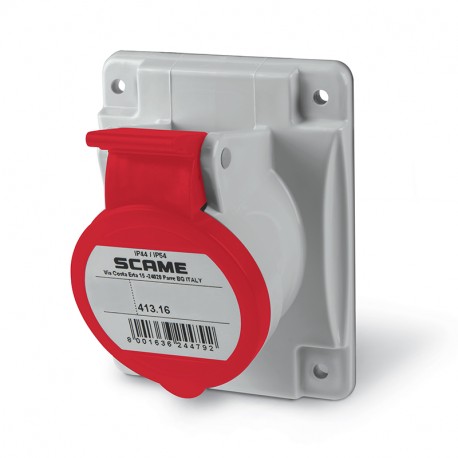 SCAME 413.1666F 413.1666F SCAME FLUSH-MOUNTING SOCKET 3P+E IP44 16A 6h