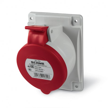 SCAME 413.3267 413.3267 SCAME FLUSH-MOUNTING SOCKET 3P+N+E IP44 32A 6h