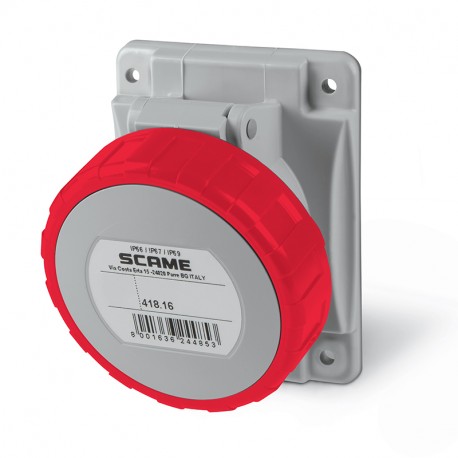 SCAME 418.1667 418.1667 SCAME FLUSH-MNT. SOCKET 3P+N+E IP66/IP67 16A