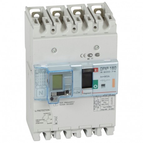 LEGRAND 420074 420074 LEGRAND DPX3160 mag+dif 4P 80A 25kA