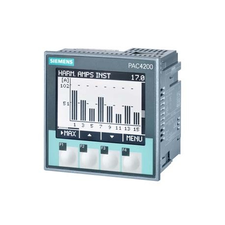 Siemens 7KM4212-0BA00-3AA0 SENTRON, measuring device, 7KM PAC4200, LCD, L-L: 690 V, L-N: 400 V, 5 A, 3-phase..