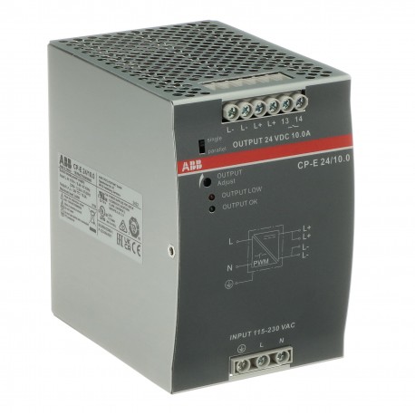 Abb 1SVR427035R1000 CP-E 12/10.0 Power supply In:115/230VAC Out: 12VDC/10A