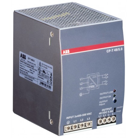 Abb 1SVR427054R0000 CP-T 24/5.0 Power supply In: 3x400-500VAC Out: 24VDC/5.0A