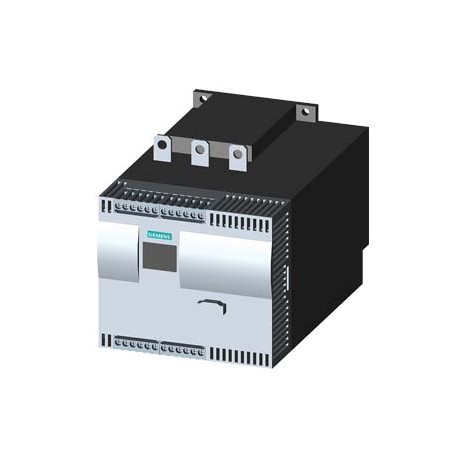 Siemens 3RW4436-2BC36 SIRIUS soft starter Values at 575 V, 50 °C standard: 145 A, 125 hp Inside-delta: 251 A..