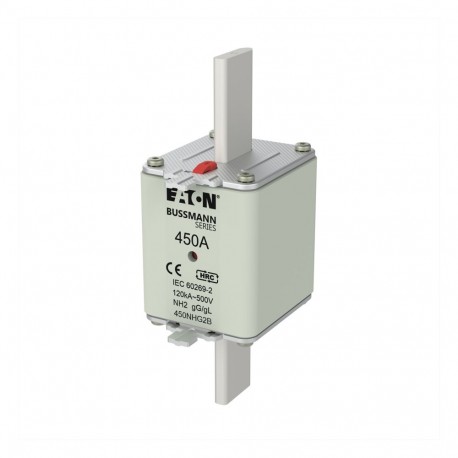 EATON - MOELLER NH FUSE 450A 500V GG SIZE 2 NH FUSE 450A 500V GG SIZE 2 450NHG2B EATON ELECTRIC Fuse-link, 10x38 mm, 2A, gG