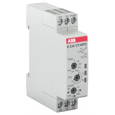 Abb 1SVR500020R0000 CT-MFD.12 Time relay, multifunction 1c/o, 24-240VAC 24-48VDC
