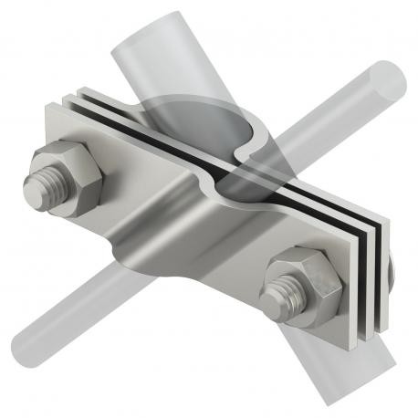 Obo-bettermann 2760 20 VA OBO BETTERMANN Attaching clamp for round and flat cable, 20mm, Stainless steel, grade 304..