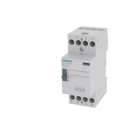 SIEMENS 5TT5030-8 5TT5030-8 SIEMENS INSTA contactor 0/1-automatic with 4 NO contacts Contact for 230 V AC, 400V 25A Control AC..
