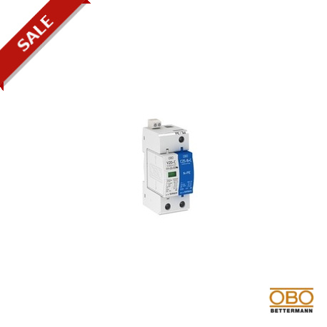 OBO BETTERMANN V20-C 1+NPE+FS V20-C 1+NPE+FS 5094760 OBO BETTERMANN SurgeController V20 1+1 with remote signalling, 280V,