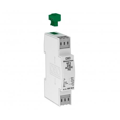 OBO BETTERMANN VF2-230-AC/DC-FS VF2-230-AC/DC-FS 5097939 OBO BETTERMANN Lightning barrier with remote signalling, 230V AC,