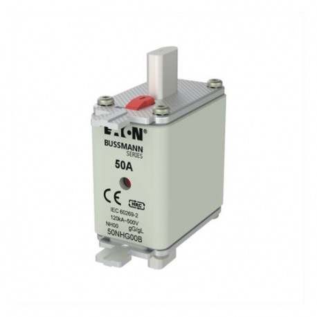 EATON - MOELLER NH FUSE 50A 500V GG SIZE 00 NH FUSE 50A 500V GG SIZE 00 50NHG00B EATON ELECTRIC Fuse-link, 14x51 mm, 50A, gG