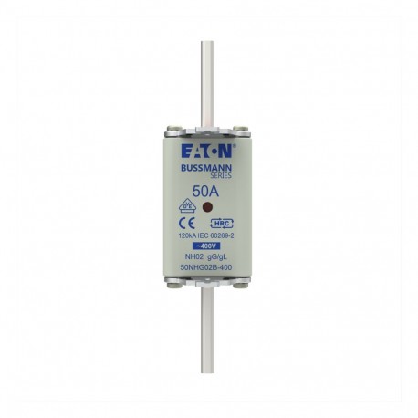 EATON - MOELLER NH FUSE 50A 400V GG/GL SIZE 02 NH FUSE 50A 400V GG/GL SIZE 02 50NHG02B-400 EATON ELECTRIC cartridge fuse, BT 50 A, AC 400 V, NH02, gL/gG, I..