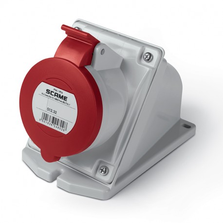SCAME 512.3256 512.3256 SCAME EUREKA SURF.M.SOCKET ANGLED BOX 3P+E 32A