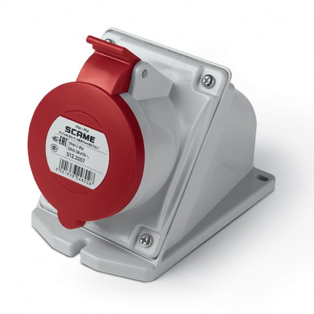Scame 512.3257 EUREKA SURF.M.SOC. ANGLED BOX 3P+N+E 32A
