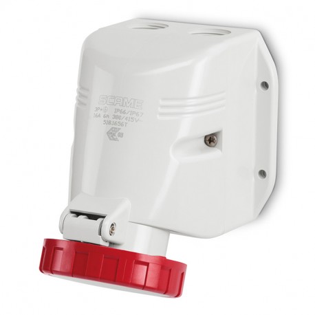Scame 518.1656T SURF.MNT.SOCKET 3P+E IP66/IP67 16A 6h