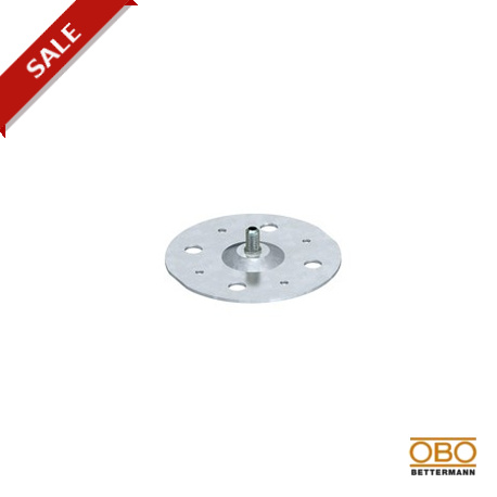 Obo-bettermann 199 DIN OBO BETTERMANN Base plate with threaded pin M8, 100x100x2, Strip-galvanised, DIN EN 10147, S..