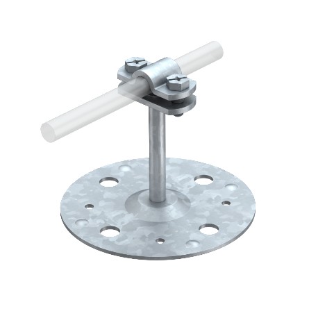 OBO BETTERMANN 165 B 60 165 B 60 5218810 OBO BETTERMANN Roof conductor holder for flat conductors, 60mm, Hot-dip galvanised, DIN EN ..