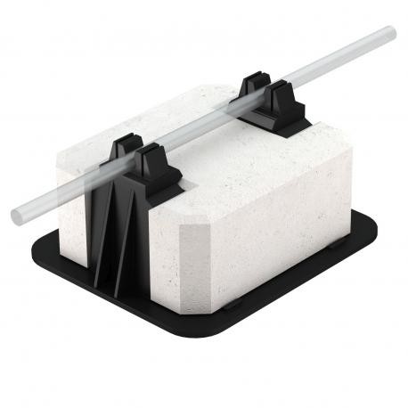 Obo-bettermann 165 R-8-10 OBO BETTERMANN Roof conductor holder , 8-10mm, Polyethylene, PE