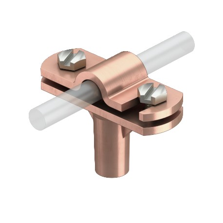 Obo-bettermann 168 ZN-M6 OBO BETTERMANN Cable fixing device for round cable, 8-10mm, Copper-plated, Die-cast zinc, ..
