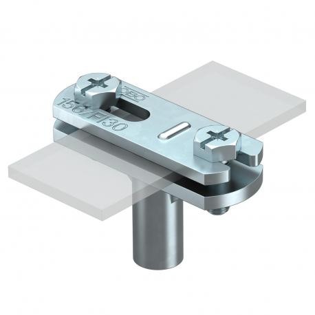 OBO BETTERMANN 168 FL30-M6 168 FL30-M6 5229464 OBO BETTERMANN Cable fixing device for flat conductors, 30mm, Galvanised, Die-cast zinc,..