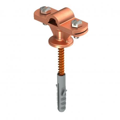 OBO BETTERMANN 113 B-MS-HD 8-10 113 B-MS-HD 8-10 5230365 OBO BETTERMANN Cable fixing device with wood screw, 8-10mm, Copper-plated, Die-cast..