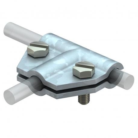 Obo-bettermann 245 8-10 FT OBO BETTERMANN T-connector , 8-10mm, Hot-dip galvanised, DIN EN ISO 1461, Steel, St