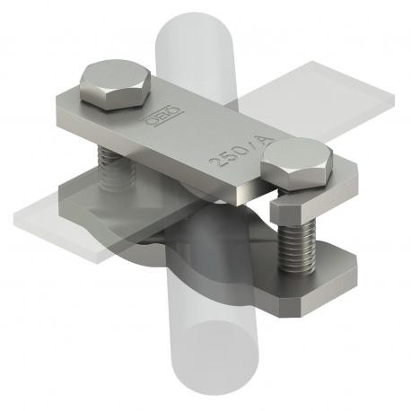 OBO BETTERMANN 250 A-VA 250 A-VA 5313023 OBO BETTERMANN Diagonal clamp , Stainless steel, grade 304, VA, 1.4301