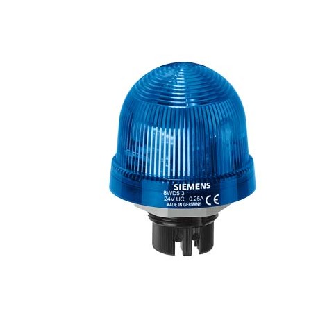 Siemens 8WD5320-0CF Integrated signal lamp, single flash light, w. built-in electronic flash, blue, 24 V DC,..