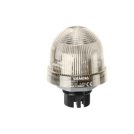 Siemens 8WD5320-5DE Integrated signal lamp, rotating light, with integrated LED, clear, 24 V AC/DC, Diameter..