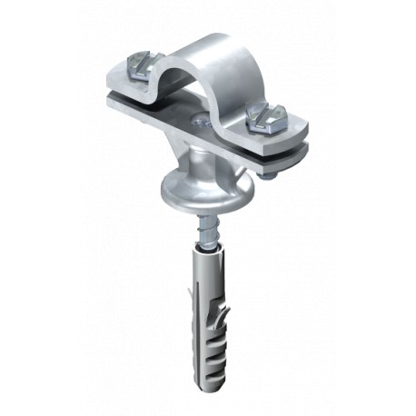 Obo-bettermann 113 B-Z-HD OBO BETTERMANN Rod holder with wood screw + anchor, 16mm, Galvanised, Die-cast zinc, Zn