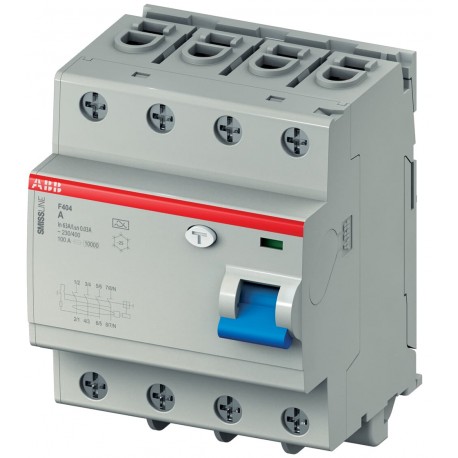 Abb 2CCF544230E0630 F404A-S63/0,3 Residual current operated circuit breaker 4 Poles 63A ~230/400V