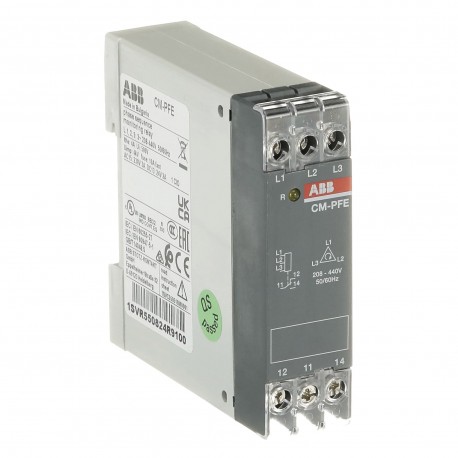 Abb 1SVR550824R9100 CM-PFE Phase sequence monitoring relay 1c/o, L1-L2-L3 208-440VAC