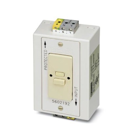 Phoenix contact EM-DUO120/20/GFI/AUX/NO Outlet mounting on a rail for 120 V AC/20 A, with terminals ..