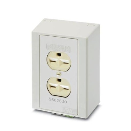 Phoenix contact EM-DUO 250/15 Double plug socket to mount on a rail with two female connectors 250 V..