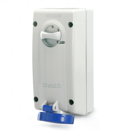 Scame 561.1683 INTERLOCKED SOCKET 2P+E IP67 16A 6h