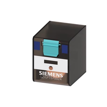 Siemens LZX:PT570024 Plug-in relay, 4 changeover contacts 24 V DC, 6 A, Width 22.5 mm for LZS sockets