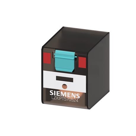 Siemens LZX:PT570524 Plug-in relay, 4 changeover contacts 24 V AC, 6 A, Width 22.5 mm for LZS sockets