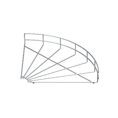 Obo-bettermann GRB 90 530 G OBO BETTERMANN 90° mesh cable tray bend , 55x300, Electrogalvanised, DIN 50961, Steel, ..