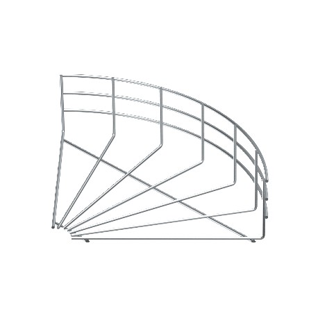 Obo-bettermann GRB 90 140 G OBO BETTERMANN 90° mesh cable tray bend , 105x400, Electrogalvanised, DIN 50961, Steel,..