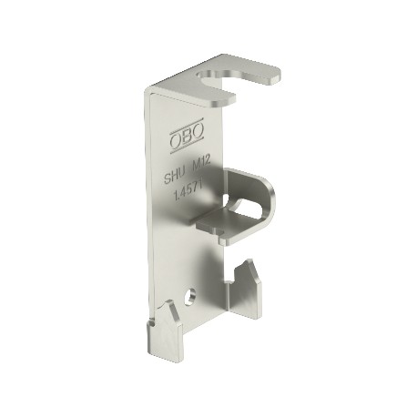 Obo-bettermann SHU M12 VA4301 OBO BETTERMANN Side holder, universal , 75x36x2, Stainless steel, grade 304, VA, 1.43..