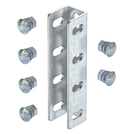 Obo-bettermann VUS 5 FT OBO BETTERMANN U support connector including truss-head bolts, 190x44, Hot-dip galvanised, ..