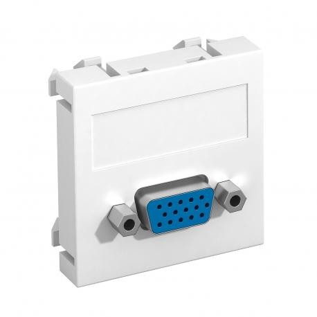 Obo-bettermann MTG-VGA S RW1 OBO BETTERMANN Multimedia support, VGA socket with screw connection, 45x45mm, Pure whi..