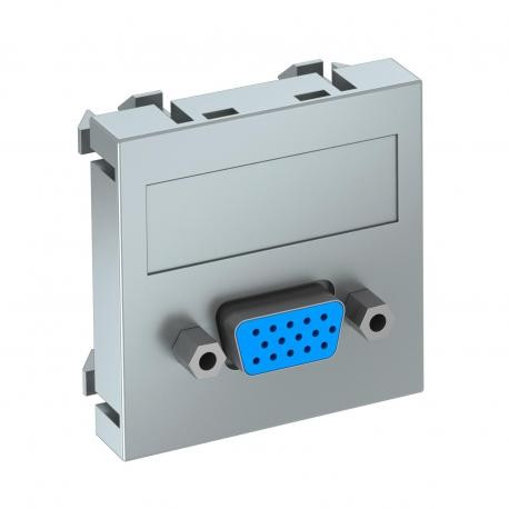 OBO BETTERMANN MTG-VGA S AL1 MTG-VGA S AL1 6104616 OBO BETTERMANN Multimedia support, VGA socket with screw connection, 45x45mm, Aluminiu..