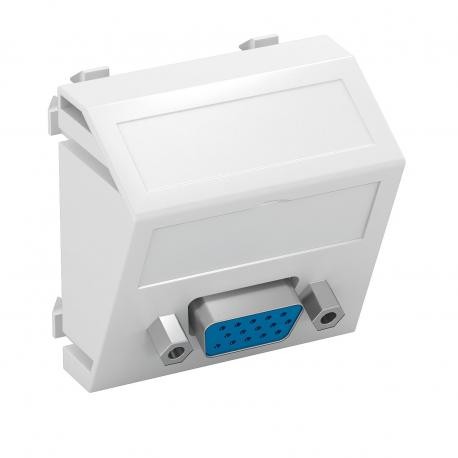 Obo-bettermann MTS-VGA S RW1 OBO BETTERMANN Multimedia support, VGA socket with screw connection, 45x45mm, Pure whi..